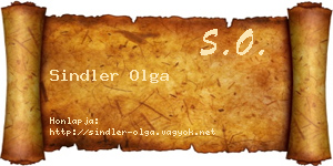 Sindler Olga névjegykártya